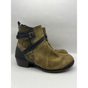 Keen Morrison Mid Ankle Booties Green Suede Women Size 9